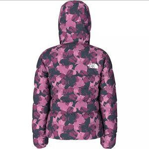 The North Face Girls Reversible 600 Fill Down Hooded Jacket Boysenberry Floret P